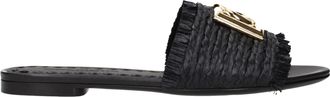 Dolce & Gabbana Dolce & Gabbana Mujers Sandalias y zuecos de rafia negros
