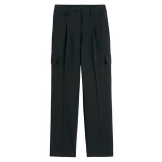 La Redoute Collections Rechte broek met hoge taille, cargo zakken