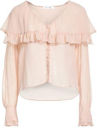 Frame Denim SHEER RUFFLE BLOUSE