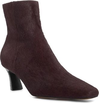 Dune London Womens Ladies Overly - Leather Block Heel Ankle Boots - Burgundy - Size UK 6
