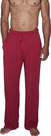 Wood Luxe Cashmere Blend Lounge Pant In Burgundy