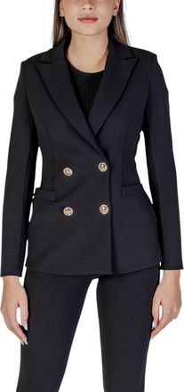 Rinascimento Zwart Slim Fit Dubbel Breasted Blazer