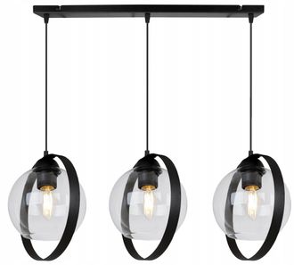 OEM L&aacute;mpara Colgante Moderna Con Anillos De Pantalla De Cristal