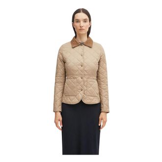 Barbour Deveron Quilted Jacket - Dames - Jassen - Beige - Maat: XS Leer