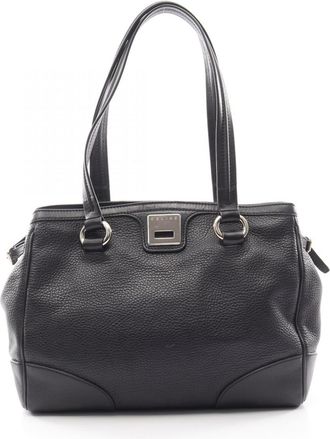 Celine Black Leather Handbag Tote Bag (Pre-Owned)