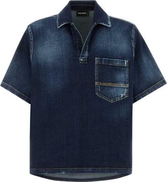 Dsquared2 Navy Blue Short Sleeves Shirt