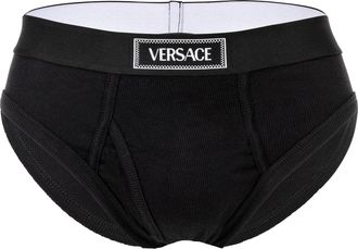 Versace Tex Geribbelde Katoenen Slip