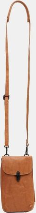Aunts & Uncles Aunts And Uncles Womens Rectangle Shape Phone Pouch with Gold Tone Hardware - Brown - Size: ONE size