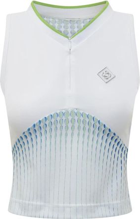 Casablanca Tennis Printed Racer Top - Dames - Tops zonder mouwen - Wit - M - Polyester - Tops