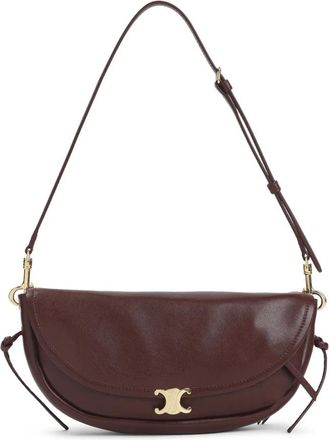 Celine Celine, Tassen, Dames, Bruin, ONE Size, Leer, Little Halfmoon Soft Triomphe