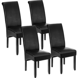 TecTake Dining Chair Set Of 4 - Black | Size: 4 Pack