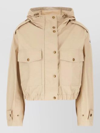 Moncler carex hooded cotton blend jacket