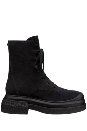 Stuart Weitzman Womens Charli Lace-Up Sportlift Bootie In Black