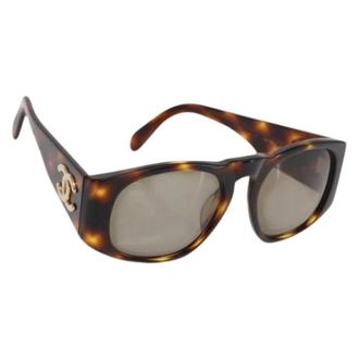 Chanel Pre-owned Accessories, female, Brown, Size: ONE SIZE Pre-owned Vintage Sunglasses