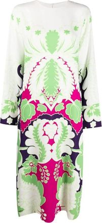 Valentino Garavani Floral Print Silk Midi Dress