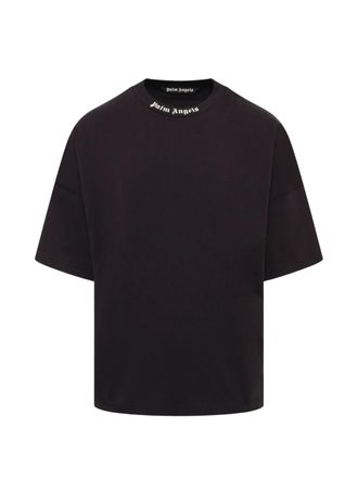 Palm Angels Black Classic Logo Oversized Cotton T-Shirt