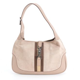 Gucci Jackie Beige Pink Leather Handbag Shoulder Bag Tote Bag (Pre-Owned)