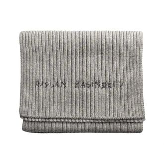 Ruslan Baginskiy Merino wollen sjaal - Dames - Accessoires - Grijs - Maat: ONE Size Wol