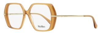 Max Mara Womens Geometric Eyeglasses MM5175 045 Transparent Brown 52mm