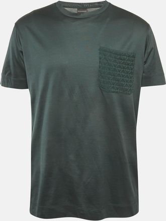 Emporio Armani Green Embroidered Pocket Jersey T-Shirt
