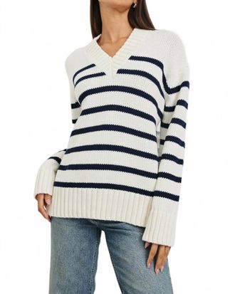 Rails Penny Knit Sweater In Ivory Navy