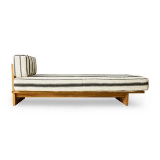 HKliving Teak Outdoor Daybed, chalkstripe