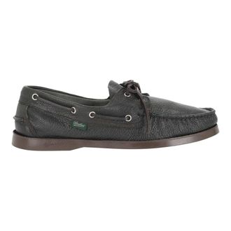 Paraboot Sailor Shoes, male, Green, Size: 9 1/2 US Barth Boat Moccasin