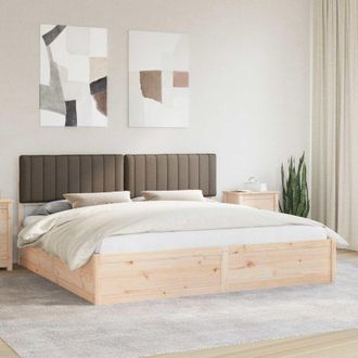 vidaXL vidaXL Letto con Testiera Rivestita Talpa 200 x 200 cm Pino massello