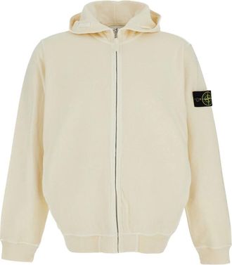 Stone Island Zip-throughs, male, Beige, Size: XL Crewneck Sweatshirt