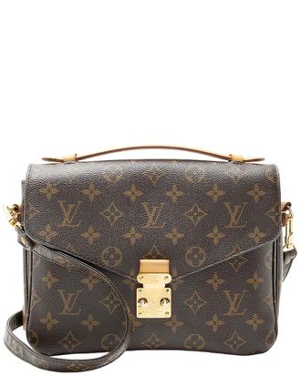 Chanel Louis Vuitton Brown Monogram Canvas Pochette Metis (Authentic Pre-Loved)