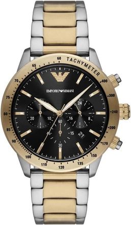 Emporio Armani Mario Chronograph Horloge - Heren - Horloges - Grijs - ONE Size - Accessoires