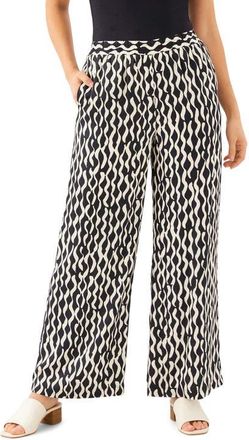 Karen Kane Print Wide Leg Satin Pants at Nordstrom, Size X-Small P