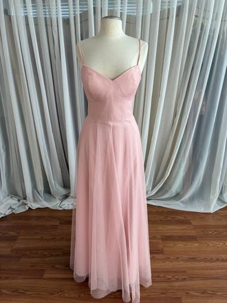 Dessy Womens Spaghetti Strap Dress In Rose