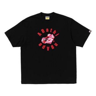 A Bathing Ape Abc Camo Heart Ape Relaxed Fit T-Shirt Black 1L30-110-328-BLK