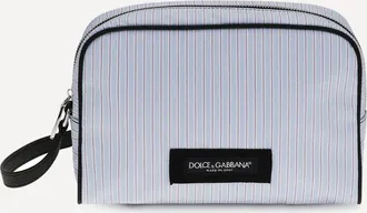 Dolce & Gabbana Striped poplin and leather Handbag Male UNI