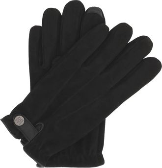 Kazar Zwarte su&egrave;de handschoenen met touchscreen-functionaliteit - Heren - Handschoenen - Zwart - S - Su&egrave;de - Accessoires