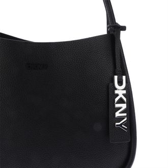 DKNY Accessories DKNY Capri Hobo Shoulder Bag in Black Silver