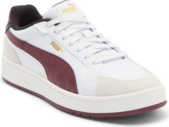 Puma Court Classico Sport Sneaker in Puma White/Ruby Shimmer/Gold at Nordstrom Rack, Size 10.5