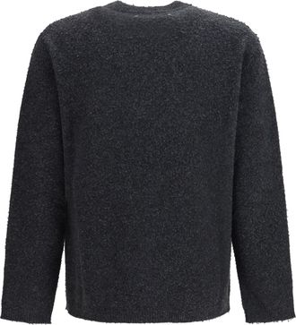 Golden Goose Mens Sweater Crew Neck Wool Grey Merino