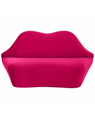 TOV Furniture Tov Furniture Lips Pink Velvet Settee