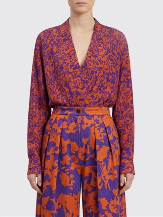 Dries Van Noten Crepe Blouse with Abstract Print