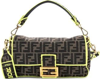 Fendi Baguette NM Bag Zucca Canvas Medium shoulder bag - Marrone