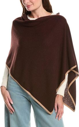 Sofiacashmere Sofiacashmere Tipped Cashmere-Blend Poncho