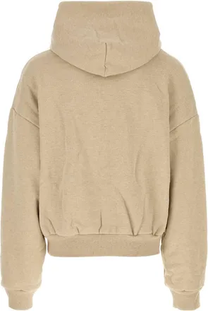 Entire studios Unisex Hood Hoodie Beige Cotton Sweater