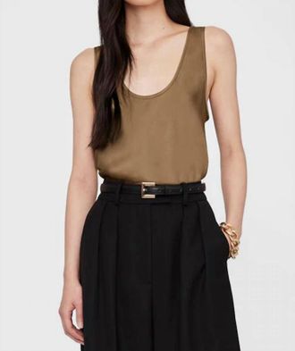 Anine Bing Lea Tank Top In Sepia