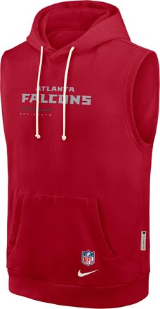 Nike Atlanta Falcons Sideline Nike Mens Dri-FIT NFL Sleeveless Pullover Hoodie in Red | 03B46DL96-0CN