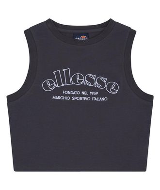 Ellesse Crop-Top ELLESSE BRIXEN CROP VEST, Damen, Gr. 38 (10), grau (dunkelgrau), Obermaterial: 95% Baumwolle, 5% Elasthan, Tops Crop-Top