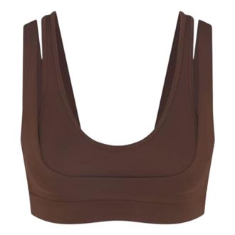 Nike (WMNS) Nike x SKIMS Matte Double Strap Scoop Bra Dark Sepia BRSPT6022W-DSP