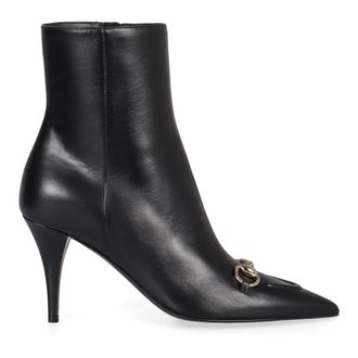 Gucci Heeled Boots, female, Black, 3 UK, Ankle Boot with Horsebit