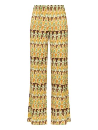 Maliparmi geometric-print trousers - Yellow